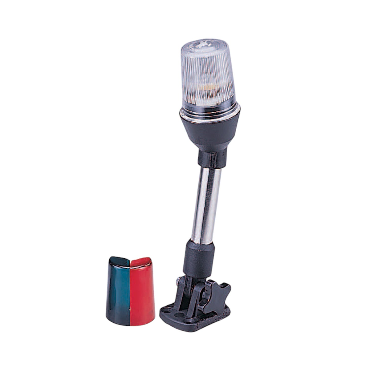 Pactrade Marine RV Adjustable 9.5"H Three Color Folding Pole Light Stainless Steel Tubing