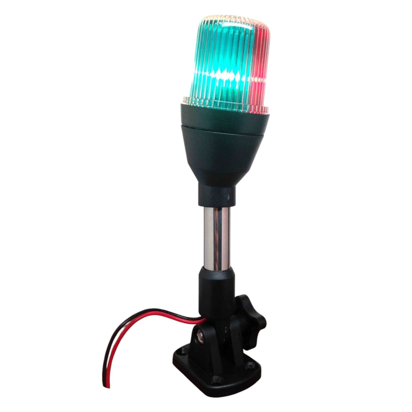 Pactrade Marine RV Adjustable 9.5"H Three Color Folding Pole Light Stainless Steel Tubing