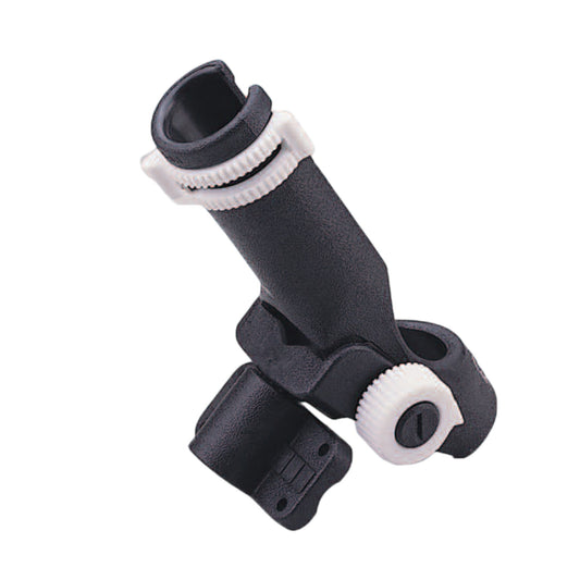 Pactrade Marine Adjustable Marine Boat Black Plastic Fishing Rod Holder Side Mount
