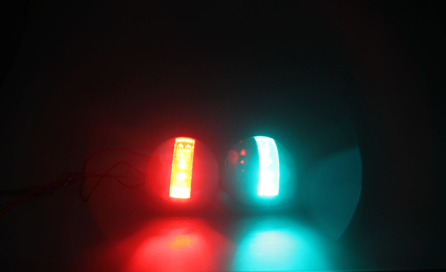 Pactrade Marine Boat Combo Side LED Bi-Color Pair Red & Green Navigation Light USCG 2 NM ABYC A16 Approval 12V White