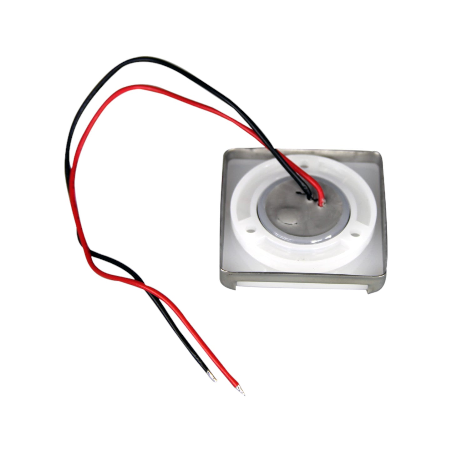 Pactrade Marine Boat Pontoon RV Surface Mount LED Stainless Steel Square Courtesy Light 90° Downward 10-30v ... (White)