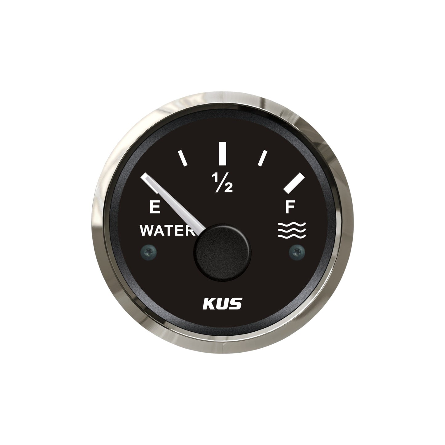 Pactrade Marine Boat KUS 2'' SS316 Water Tank Level Gauge Indicator Empty Full Red/Yellow 12V/24V 52mm 240-33ohms