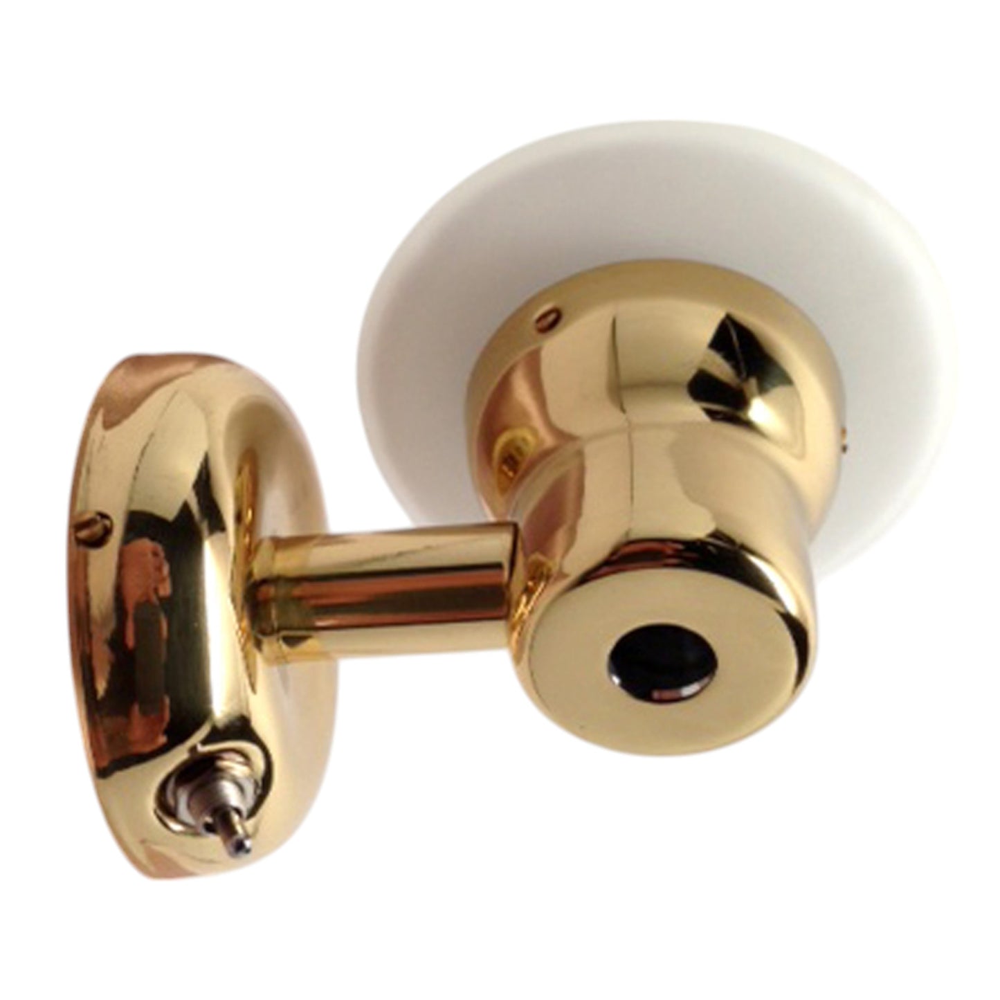 Pactrade Marine Mini LED Frosted Glass Cone Brass Dimmable 140 LM Marine Boat Wall Light