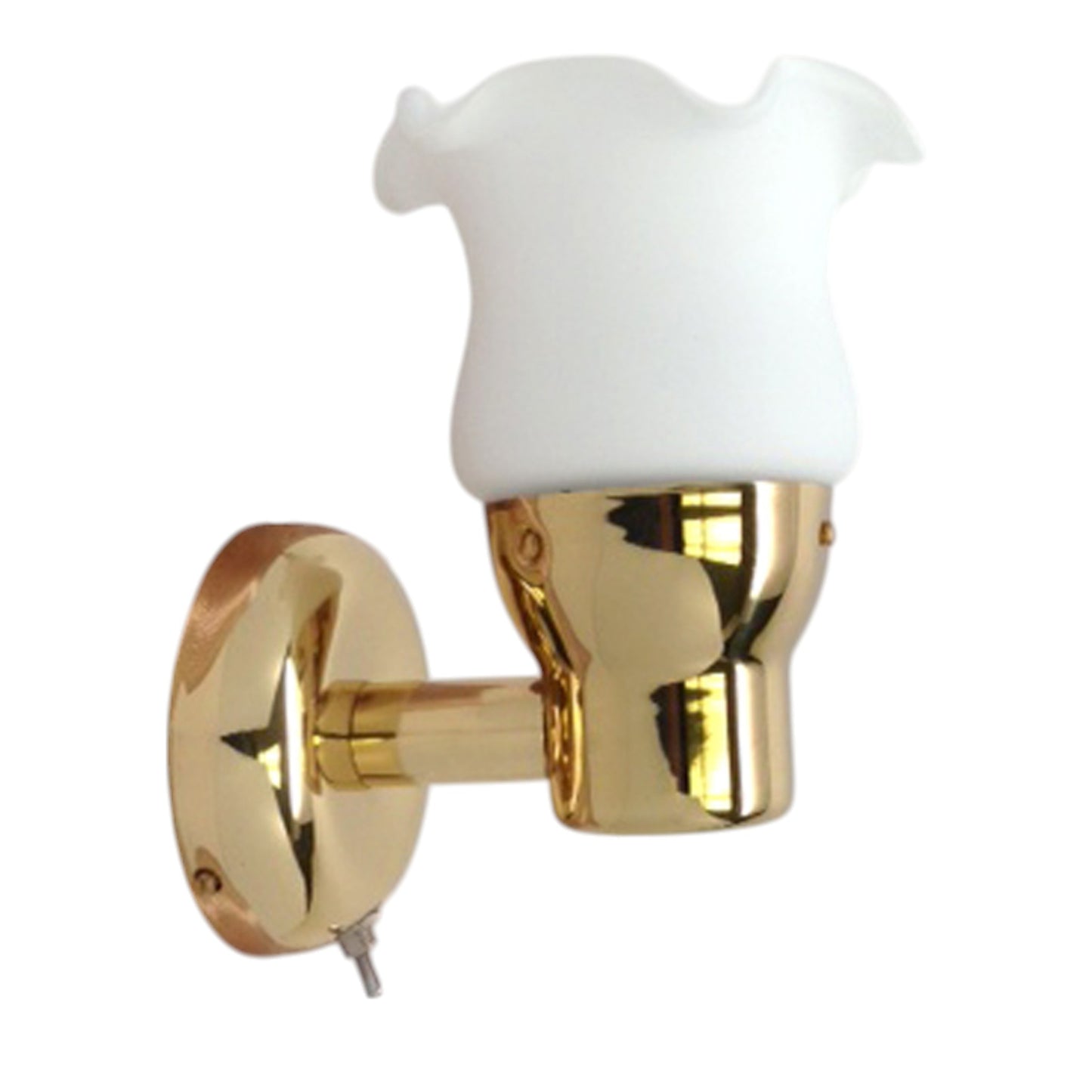 Pactrade Marine LED Swivel Brass Reading Wall Light Dimmable Marine Boat 140LM Frosted Glass