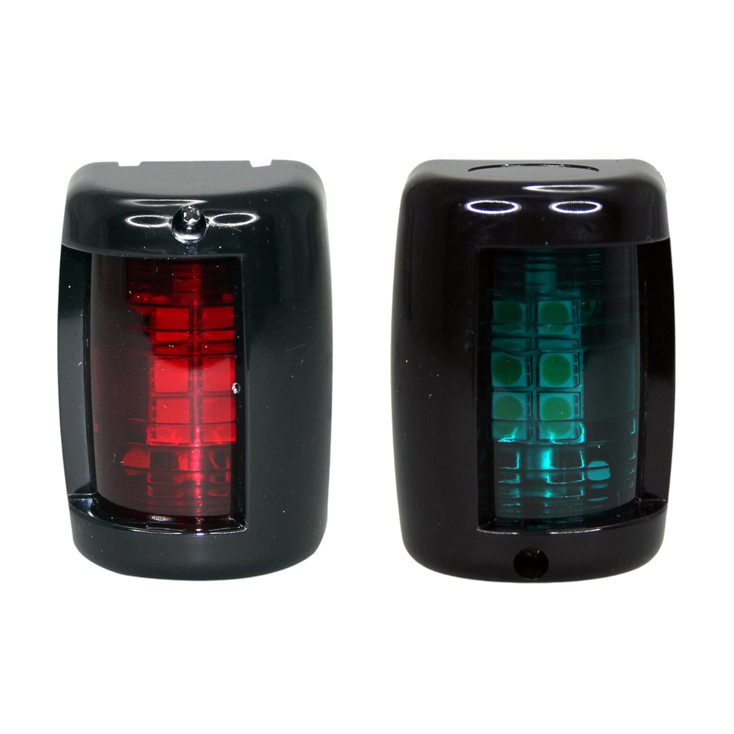 Pactrade Marine Boat Mini Green Starboard and Red Port LED Navigation Light 12V up to 1NM (Black)