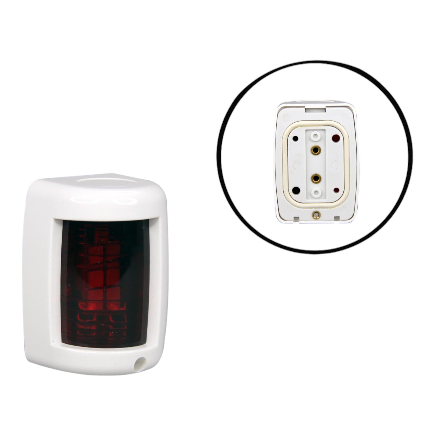 Pactrade Marine Boat Mini Red Port LED Navigation Light 12V up to 1NM (White)