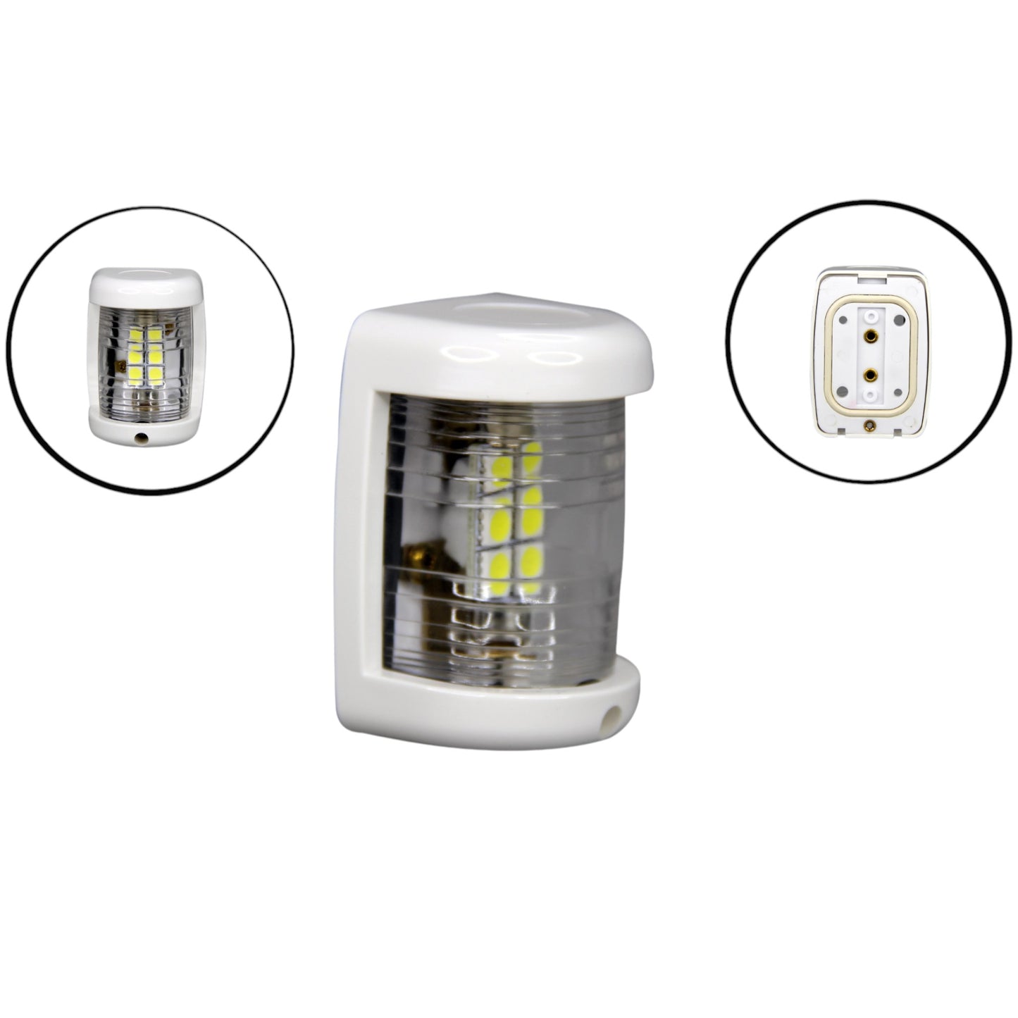 Pactrade Marine Boat Mini White Masthead LED Navigation Light 12v up to 2NM (White)