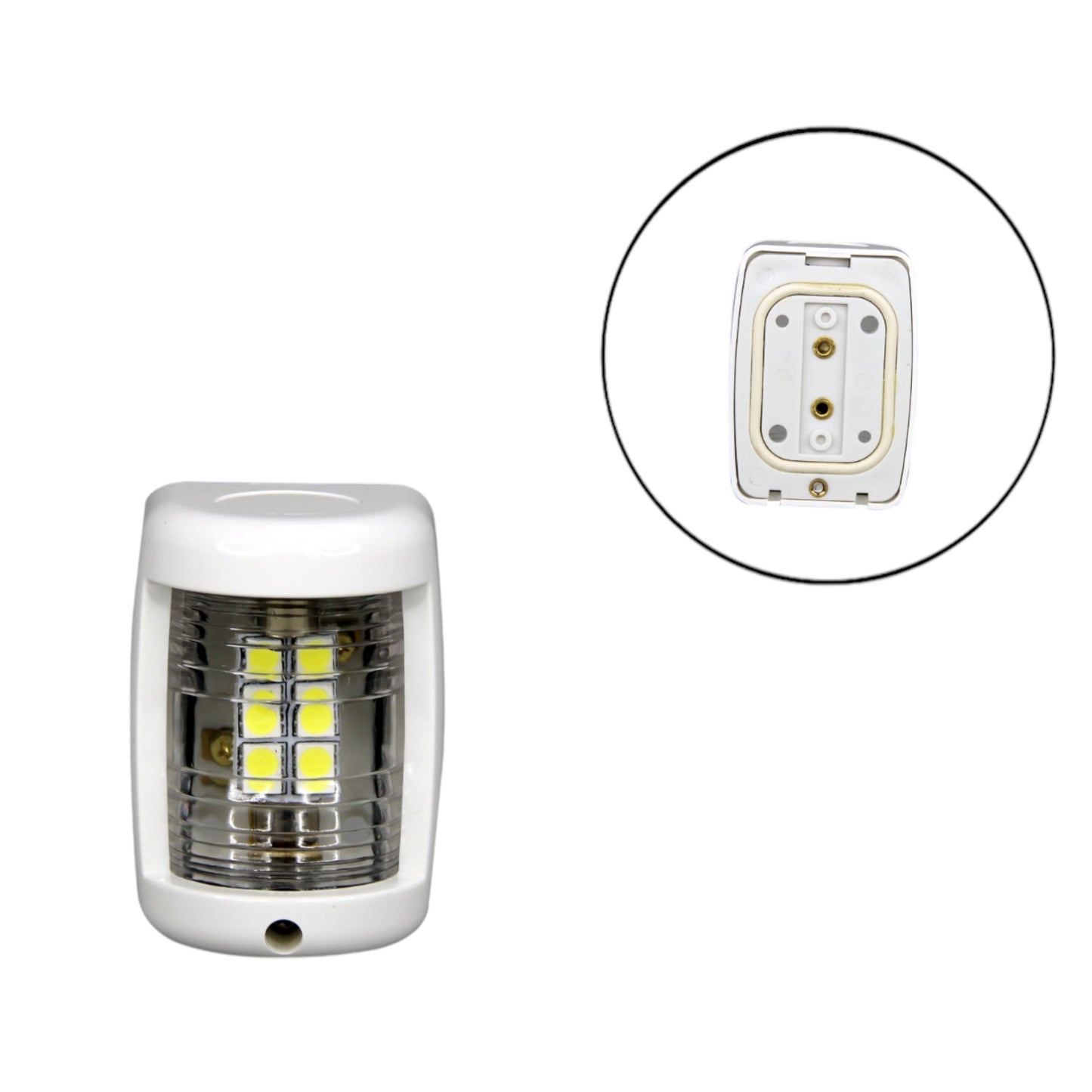 Pactrade Marine Boat Mini White Stern LED navigation Light 12v up to 2NM (White)