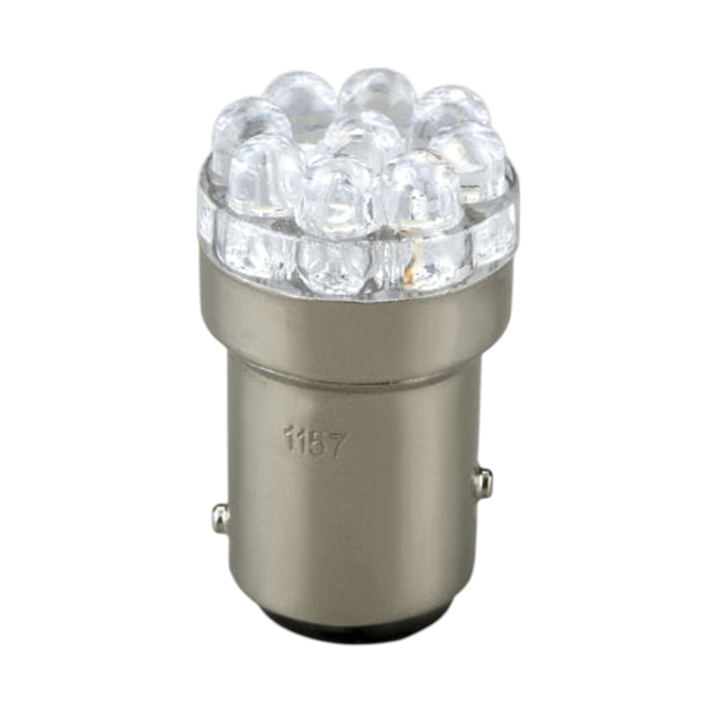Pactrade Marine Accessory Non-Parallel White LED Bulb B15D Type Double Contact Non-Parallel Pins 41 Lumens On Just 1Watt