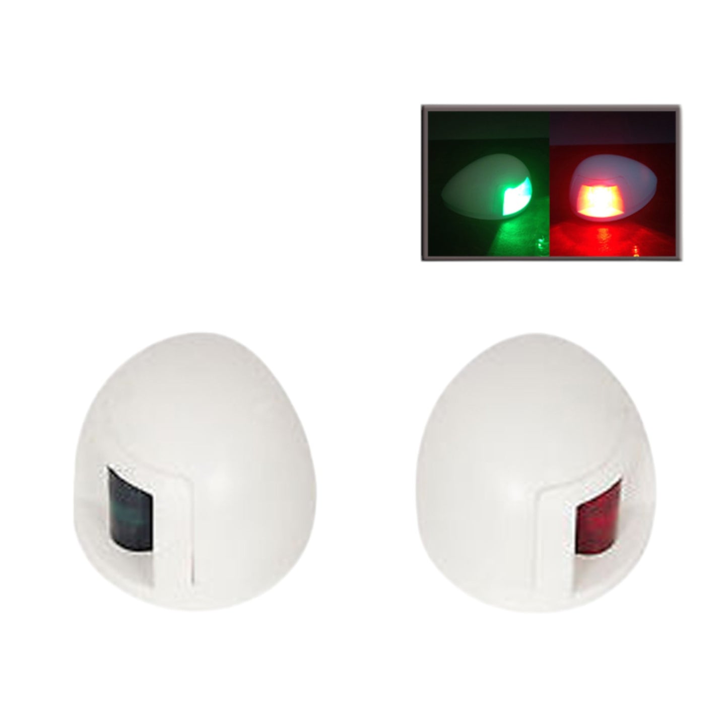 Pactrade Marine Boat Green Starboard Red Port Side LED Navigation Light Horizontal Mount