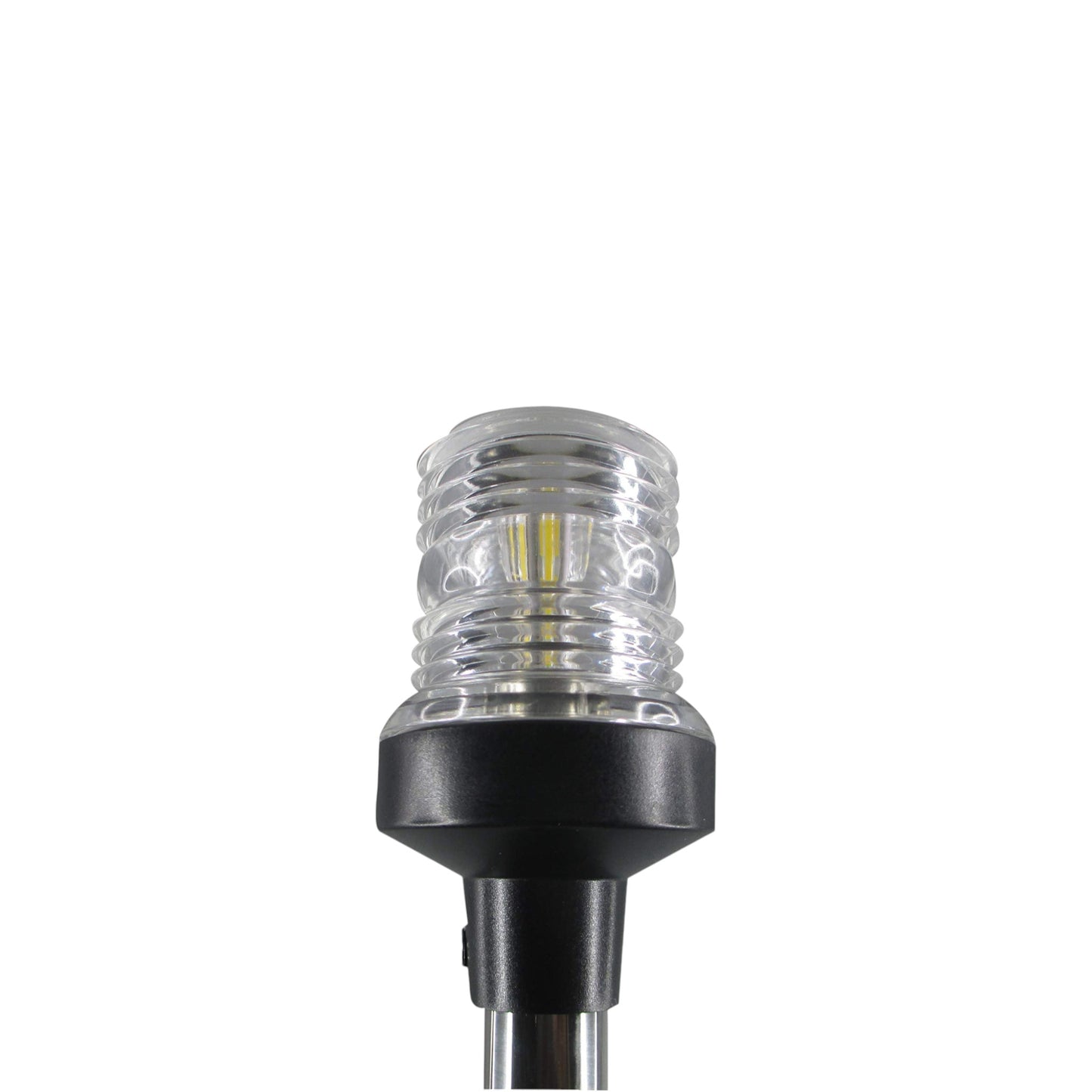 Pactrade Marine Navigation Lights for Boats LED - 24-Inch White LED Stern Light/LED Anchor Light with Removable Flat-Top Base and American Flag 12x18 Inches (250 LM, 3 NM) | Boat Navigation Lights