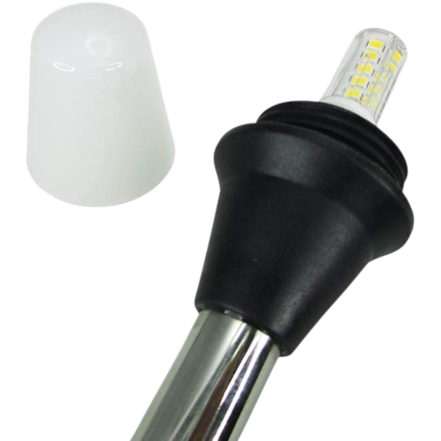 Pactrade Marine 12V Marine Boat Yacht Pontoon Navigation Anchor Light 360 Degrees All Around White Color Splashproof Black Housing