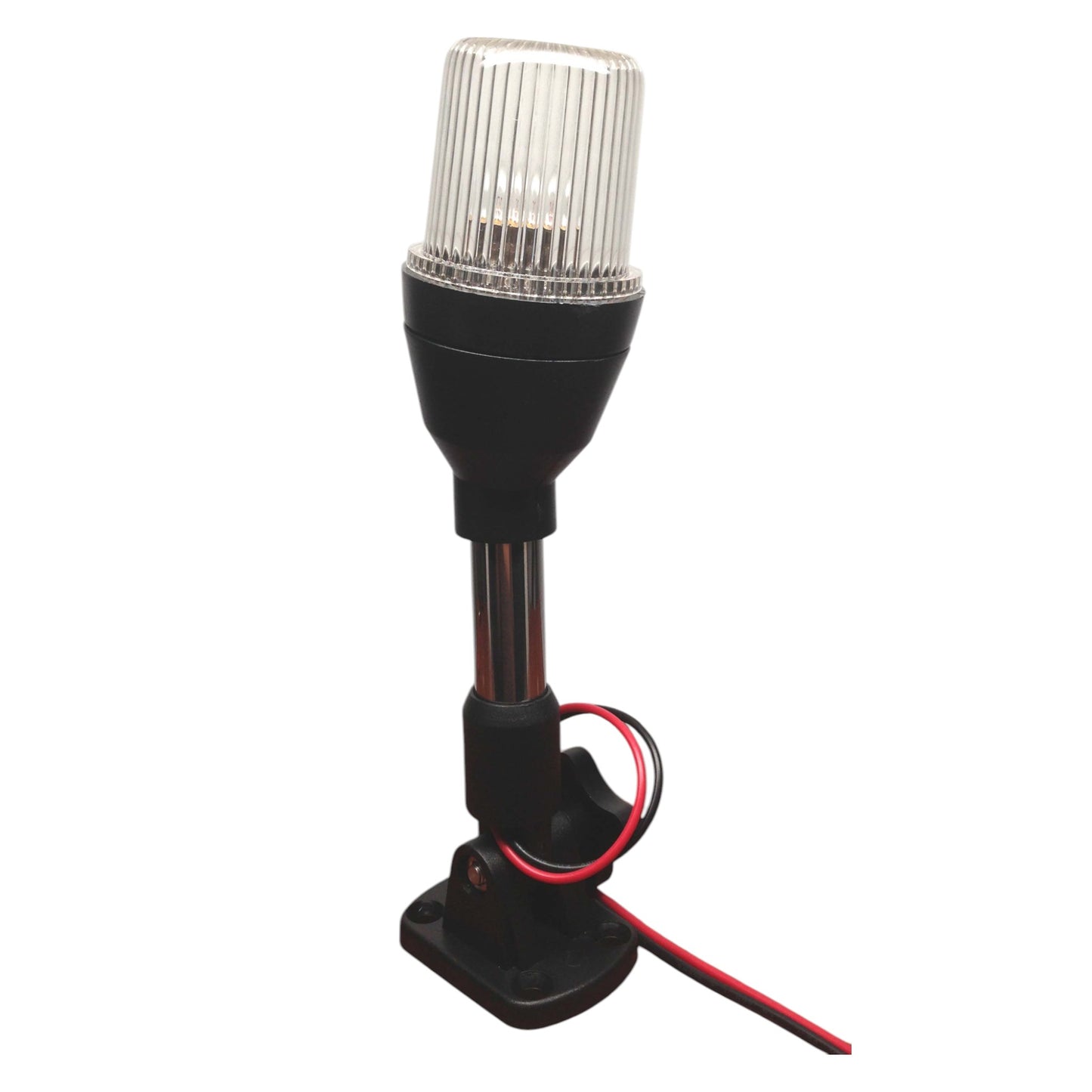Pactrade Marine RV Adjustable 9.5"H Folding Clear Light Stainless Steel Tubing Angled