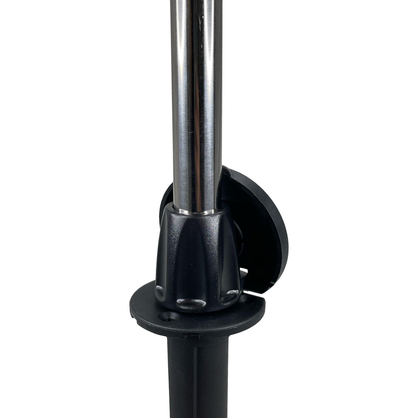Pactrade Marine Black Nylon Cap 2-Prong Stern Light Pole Base Nylon Top Socket Plug-In Threaded Black Collar 5 Height 2-1/4" Diameter 1" Cutout Wired