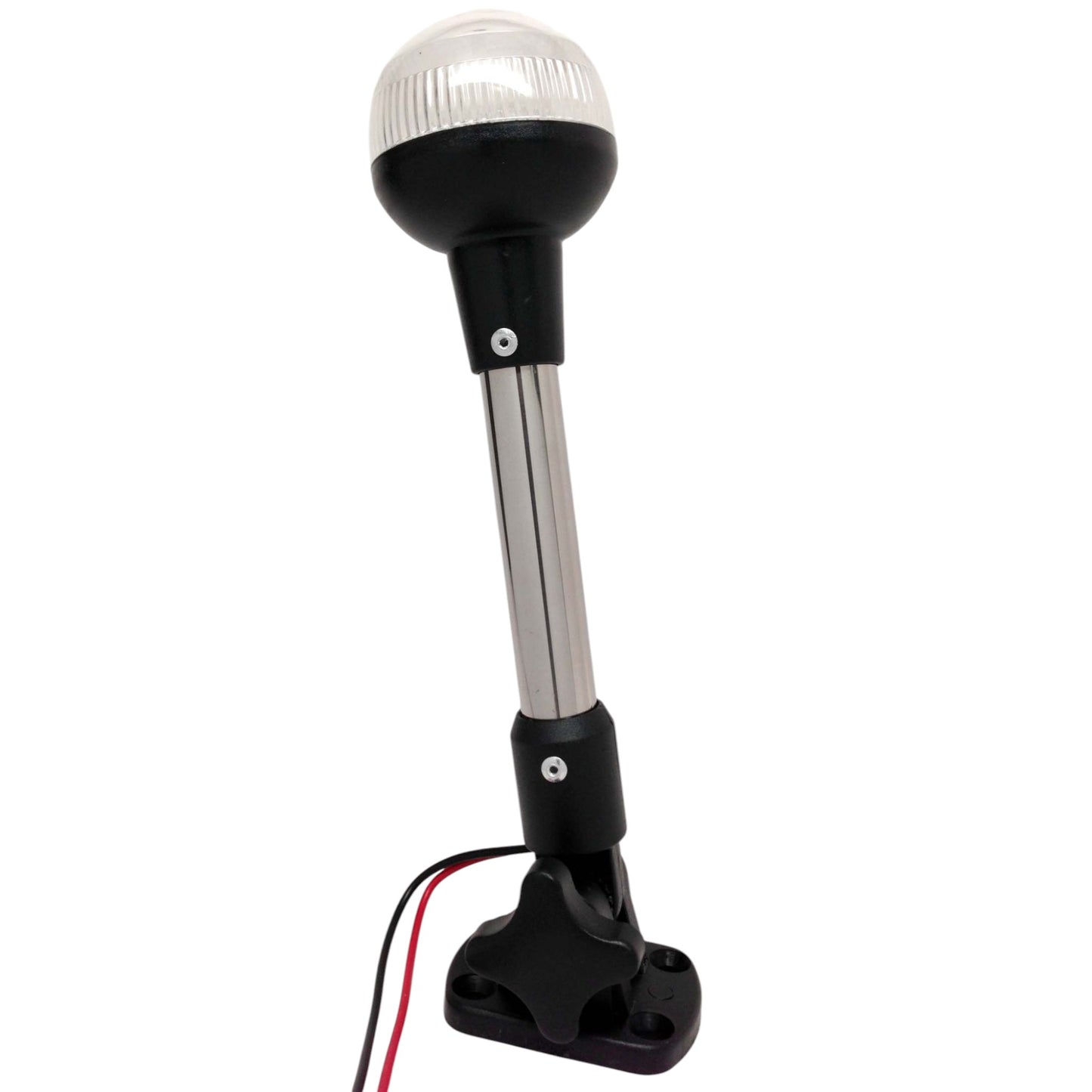 Pactrade Marine RV Adjustable Folding All Round Pole Light 9.5"H Navigation Light SS