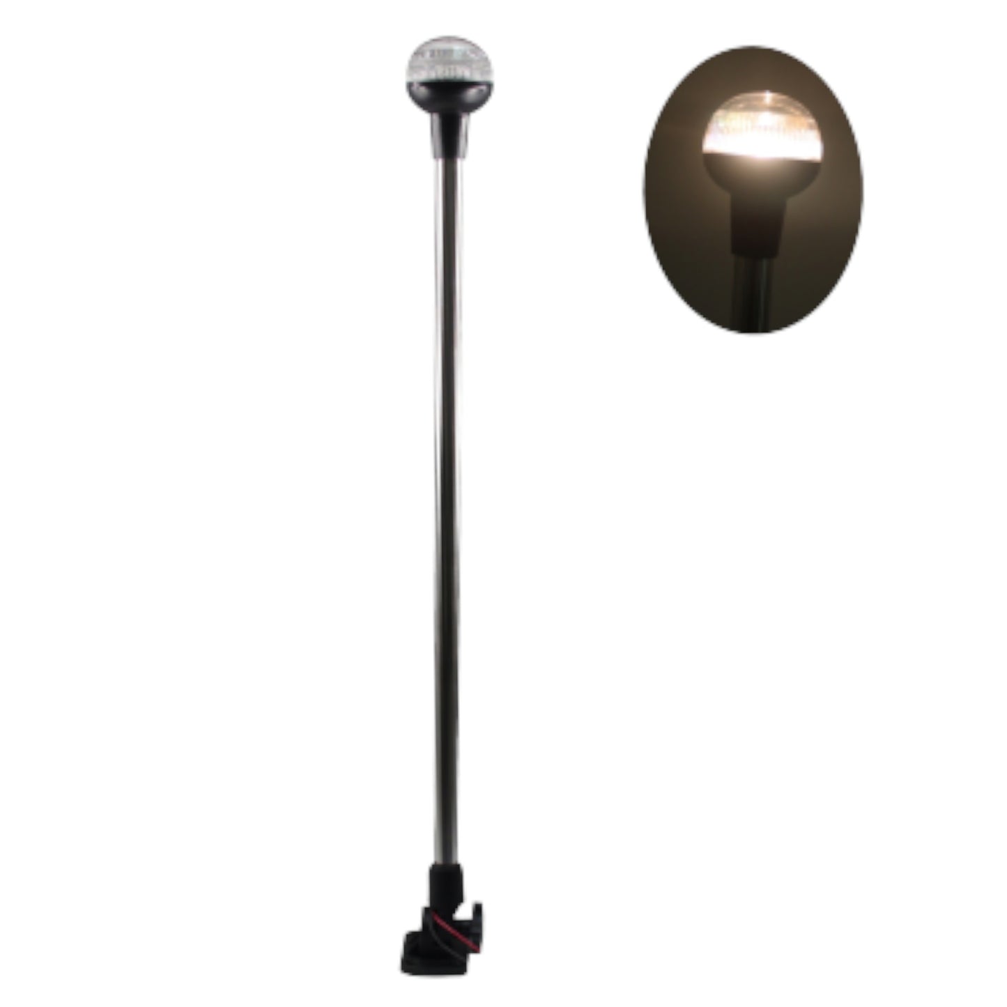 Pactrade Marine RV Adjustable Folding All Round Pole Light H Navigation Light SS (Non LED)