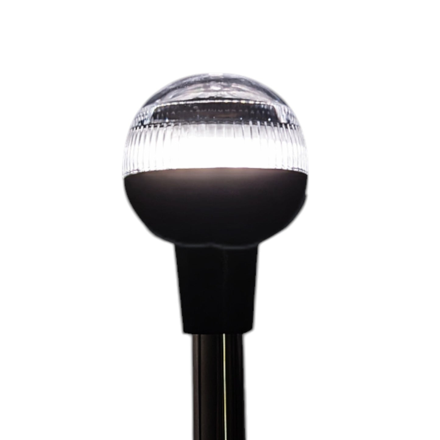 Pactrade Marine PC Plastic LED RV Adjustable All Round 360 Degree with Stern Black Pole Navigation Anchor Light Pontoon Fishing Boat Kayak 13.5" Height 12V
