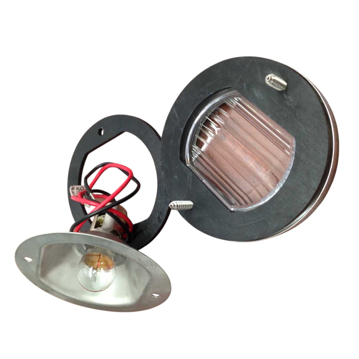 Pactrade Marine Boat Transom Stern Light Stainless Steel Splashproof Flush Mount, Festoon White Bulb, 12V/8W
