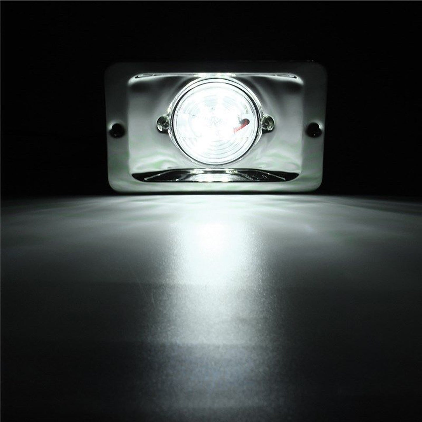 Pactrade Marine Boat LED Transom Stern Light Stainless Steel 304 Splashproof Flush Mount