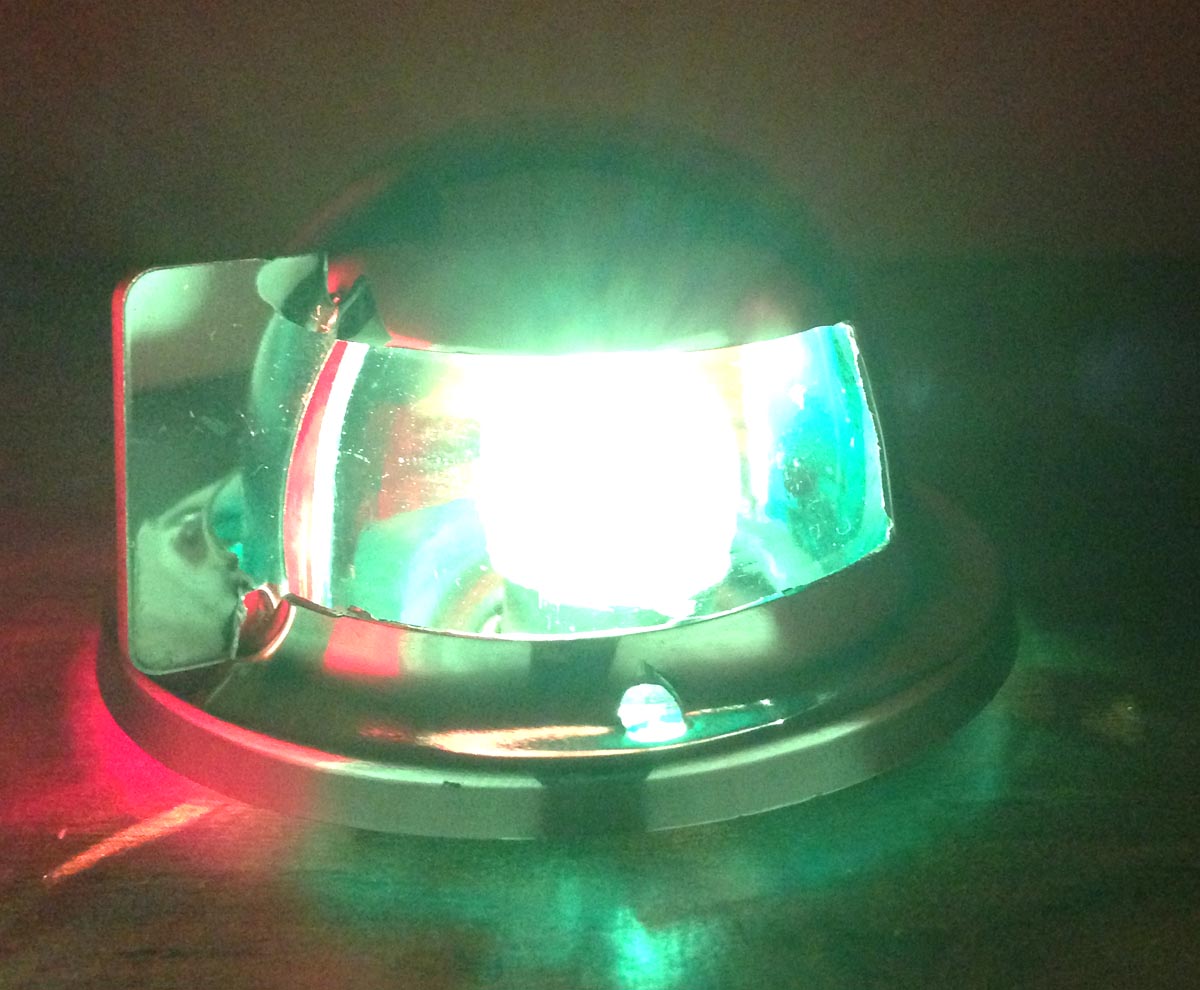 Pactrade Marine Boat Navigation Bow Light Festoon Stainless Steel Red and Green