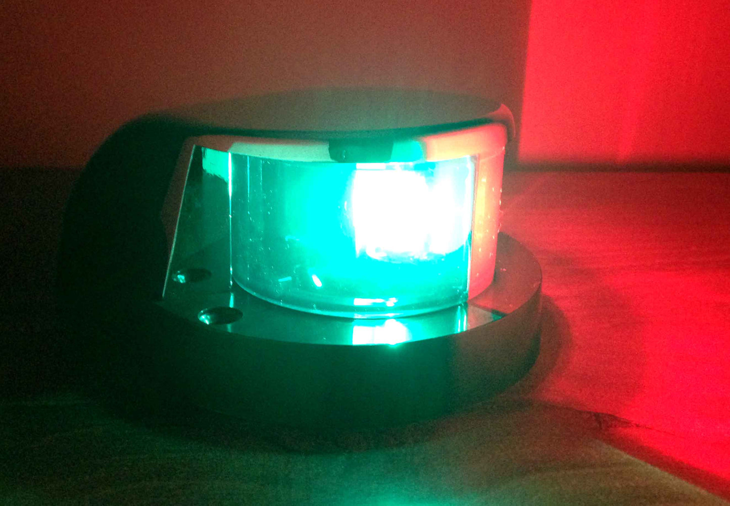 Pactrade Marine Boat Festoon Navigation Bow Light Red Green Chrome Plated Zinc IP66