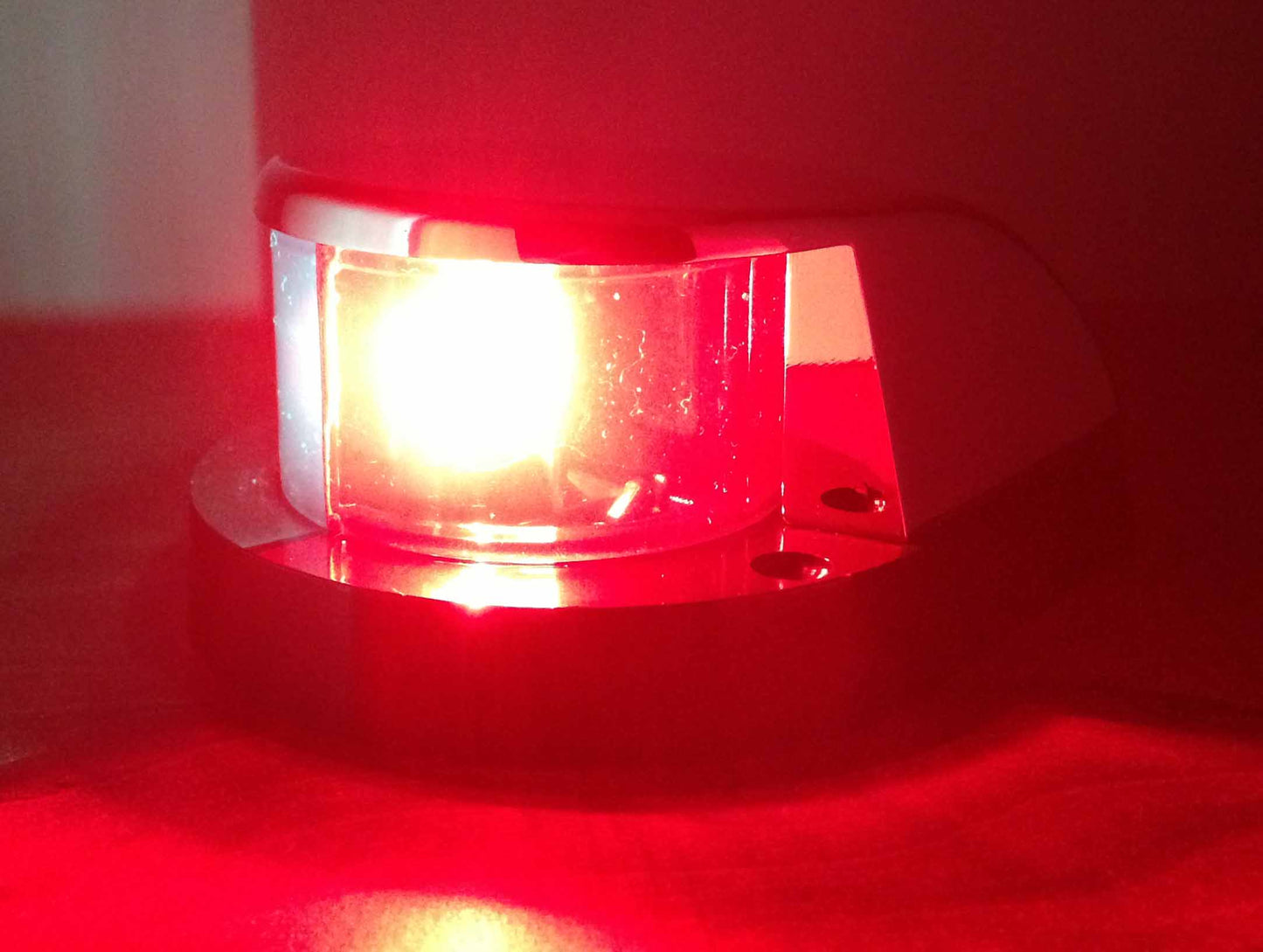 Pactrade Marine Boat Festoon Navigation Bow Light Red Green Chrome Plated Zinc IP66