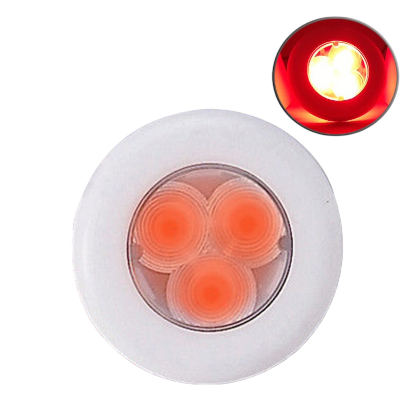 Pactrade Marine Boat LED 3 Red Colored Round Courtesy Light ODM