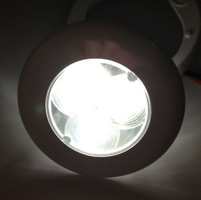 Pactrade Marine Boat LED Cool White Round Ceiling Courtesy Light OEM IP67