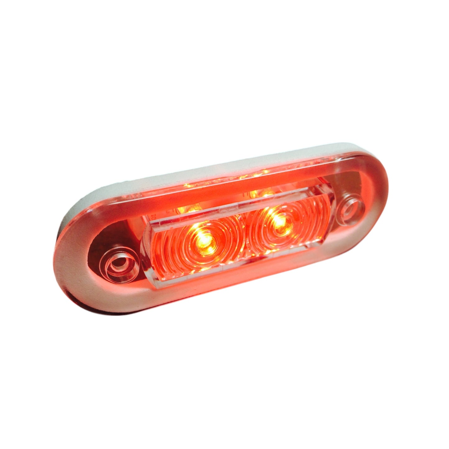 Pactrade Marine Boat RV Flush Mount LED Red Oblong Shape Courtesy Light OEM PC IP67