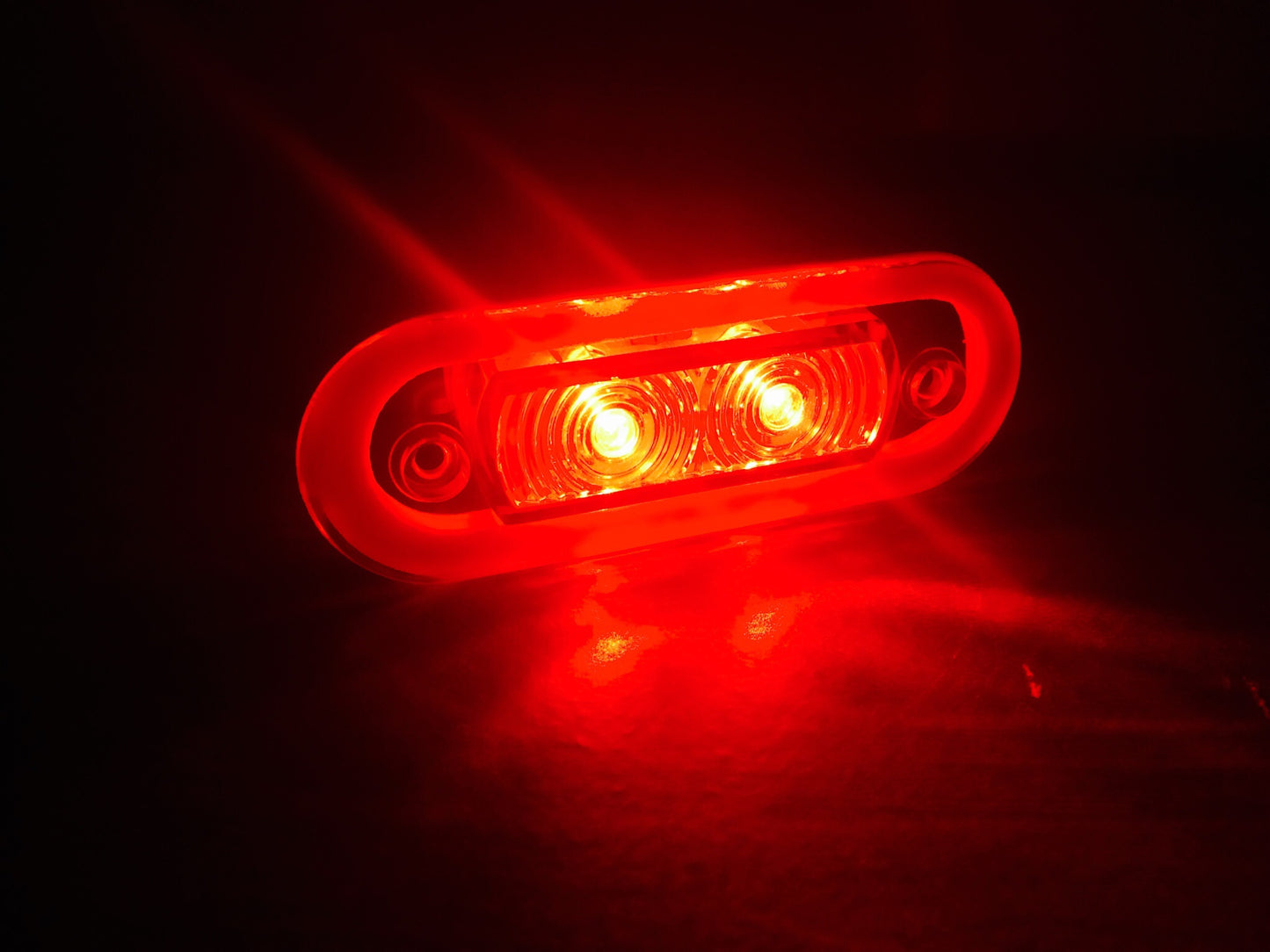 Pactrade Marine Boat RV Flush Mount LED Red Oblong Shape Courtesy Light OEM PC IP67