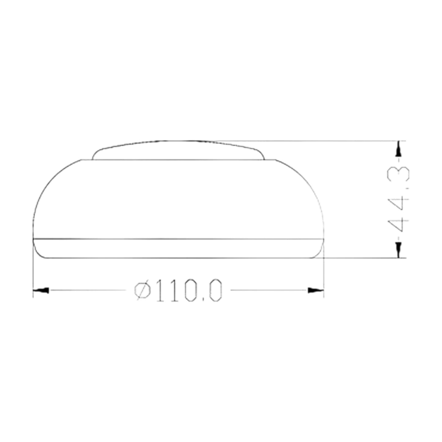 Pactrade Marine RV & Trucks LED Round Ceiling Lens Push On/Off Light Surface Mount