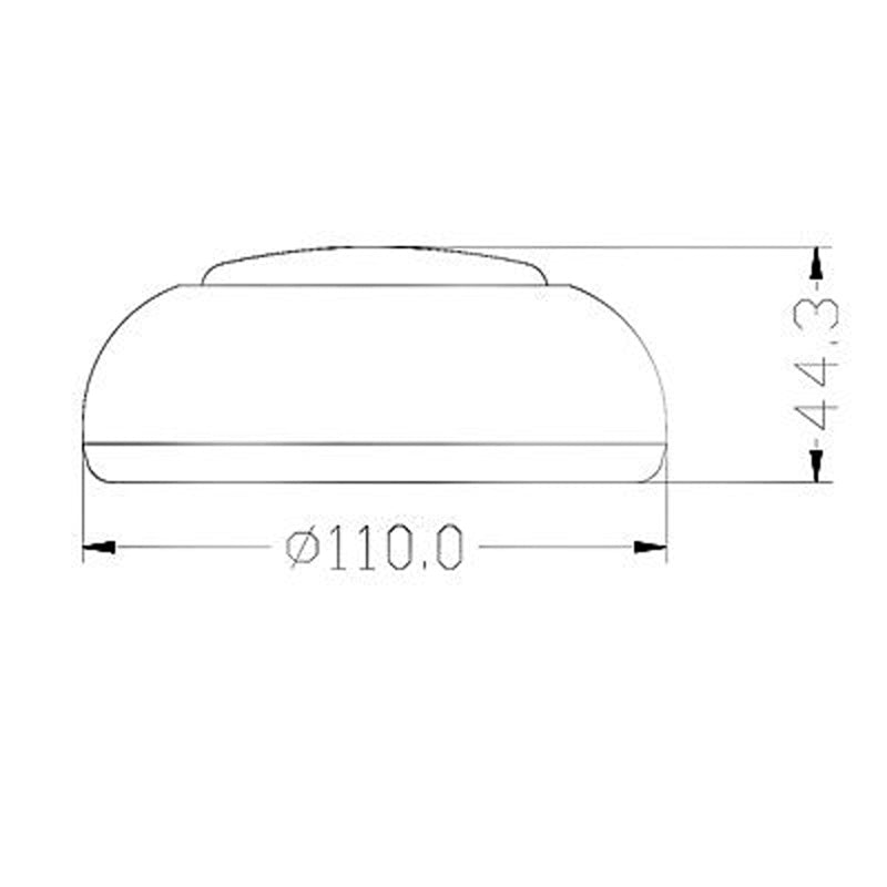 RV & TRUCKS LED ROUND CEILING LENS PUSH ON/OFF LIGHT SURFACE MOUNT