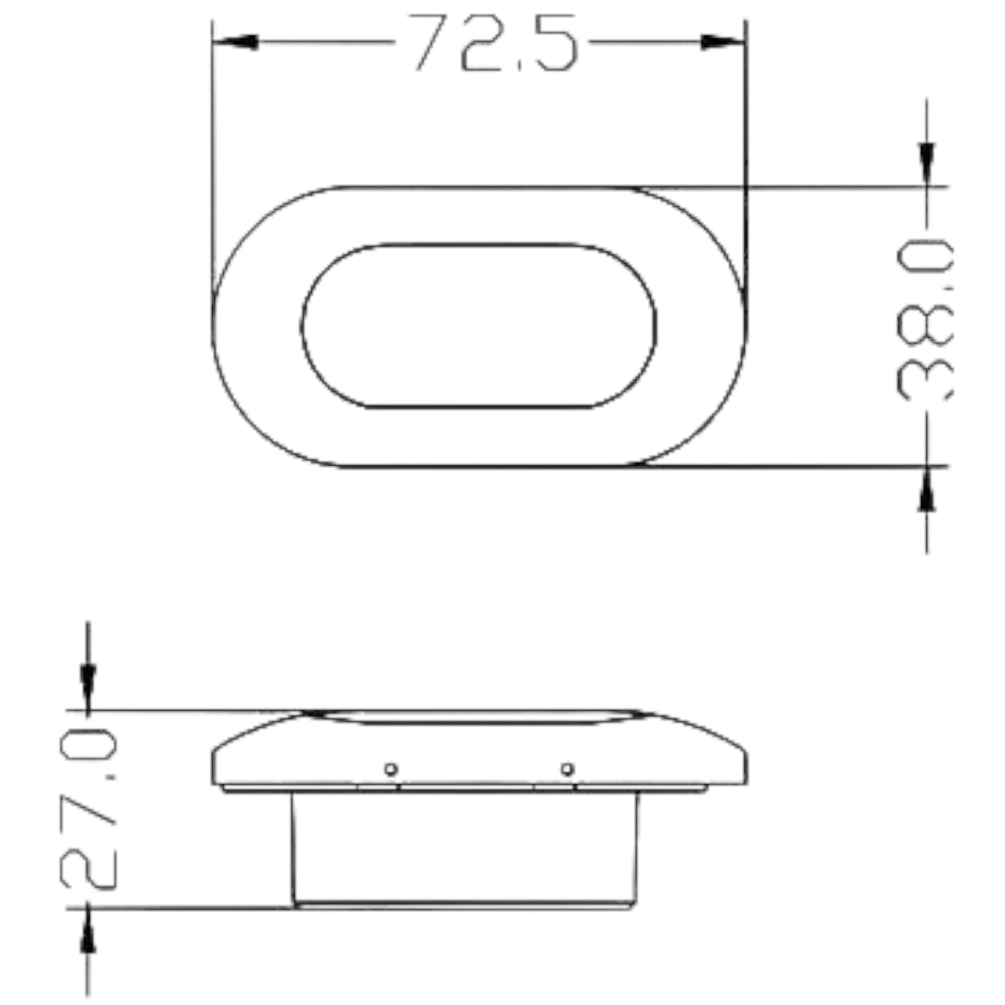 Pactrade Marine Boat LED Stainless Steel Bezel Red Light OEM Courtesy Light