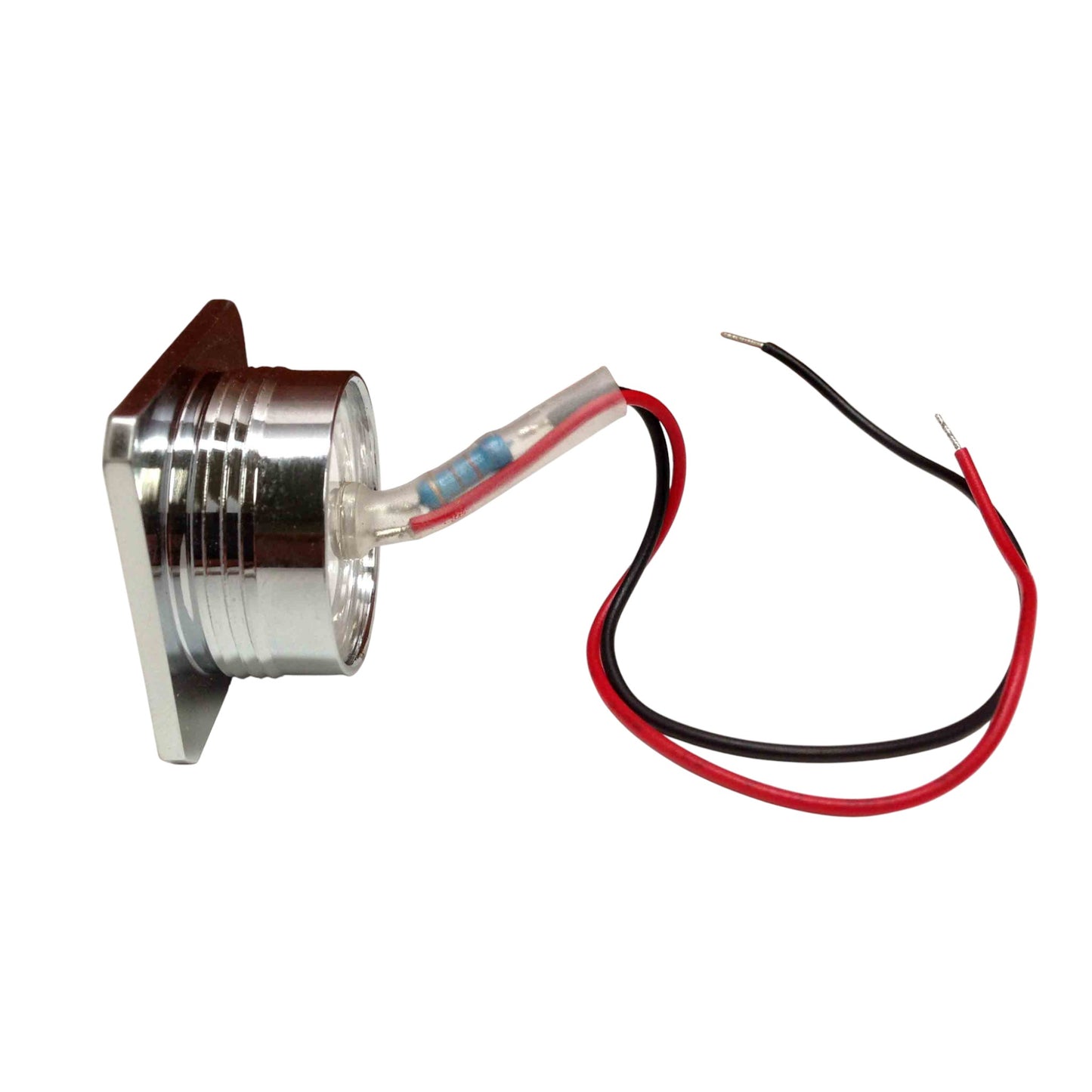 Pactrade Marine Boat LED Square Mini White Courtesy Light Chrome Plated Brass