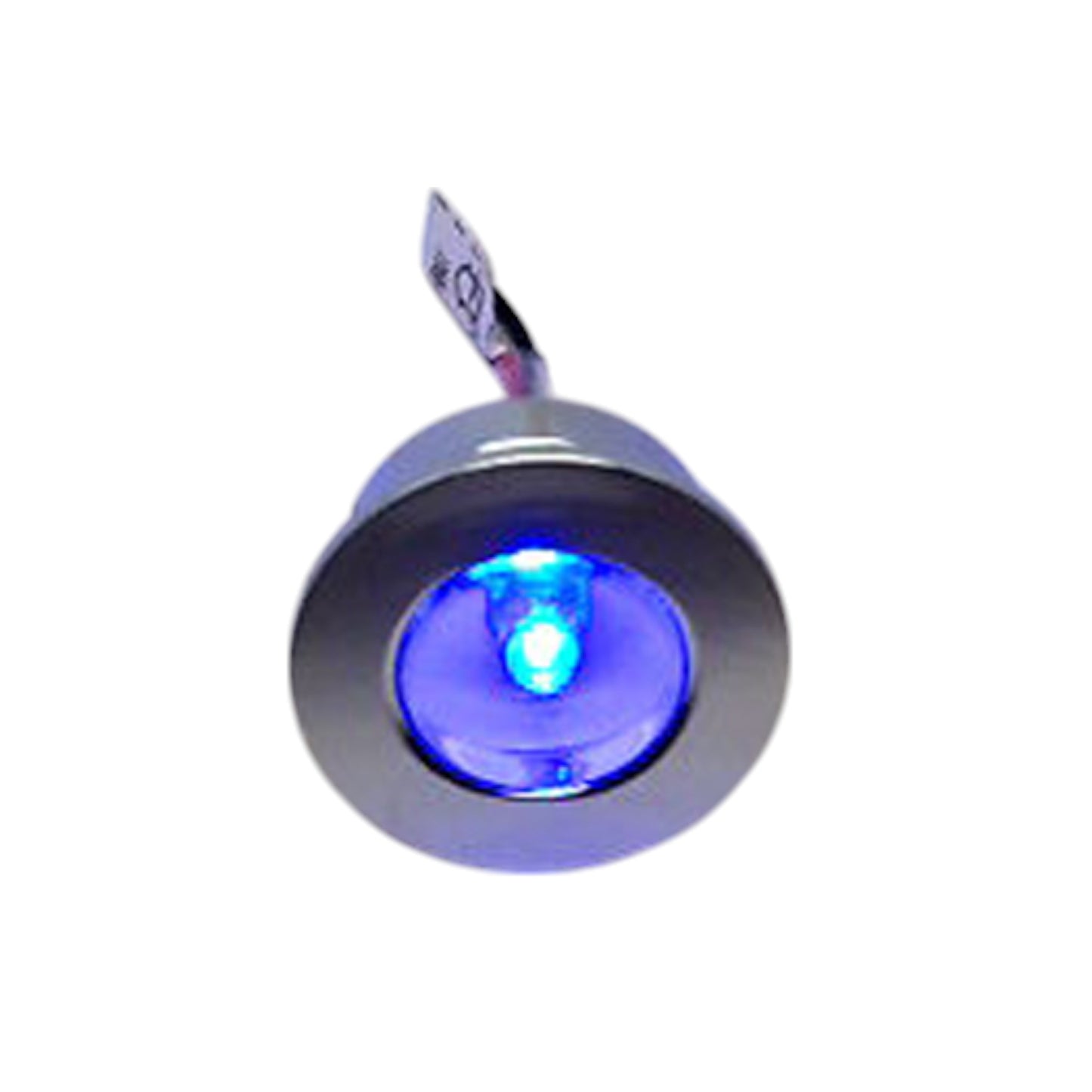 Pactrade Marine Boat LED Blue Mini Courtesy Button Light Chrome Plated Brass