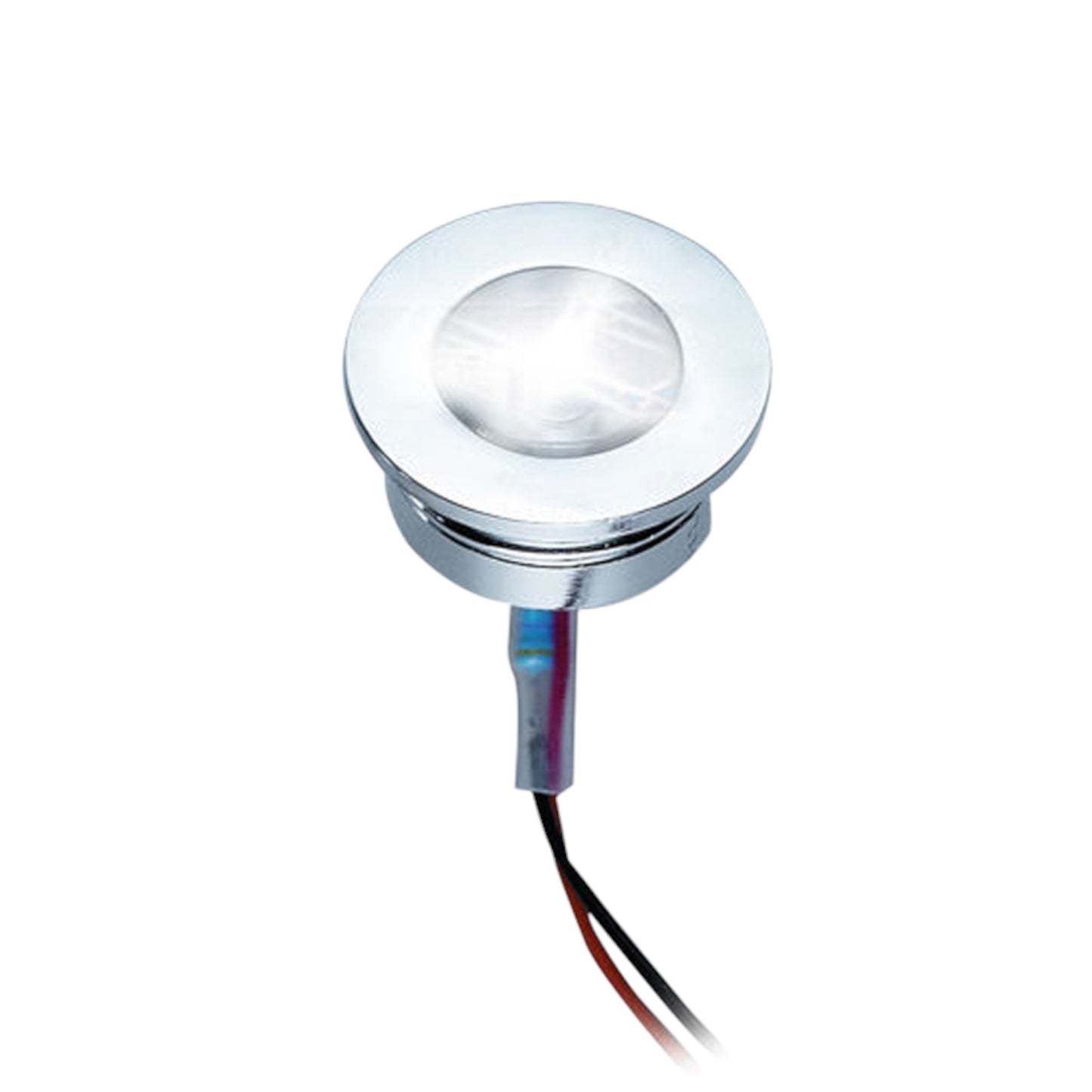 Pactrade Marine Boat LED Blue Mini Courtesy Button Light Chrome Plated Brass