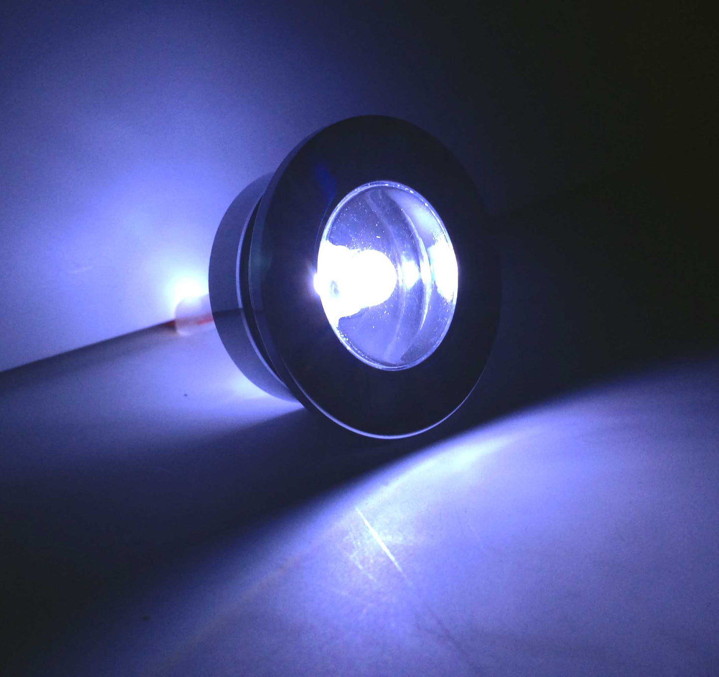 Pactrade Marine Details about Marine Boat LED White Mini Courtesy Light Chrome Plated Brass Recessed Mounting