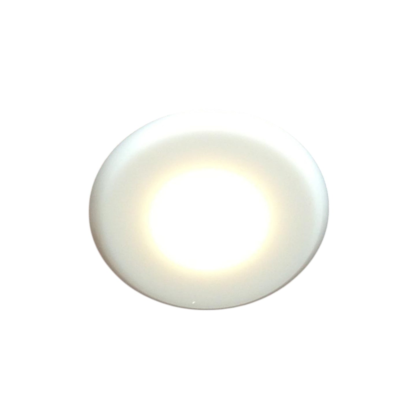 Pactrade Marine Boat LED Mini Round Courtesy Light In Plastic White Housing Flush Mount