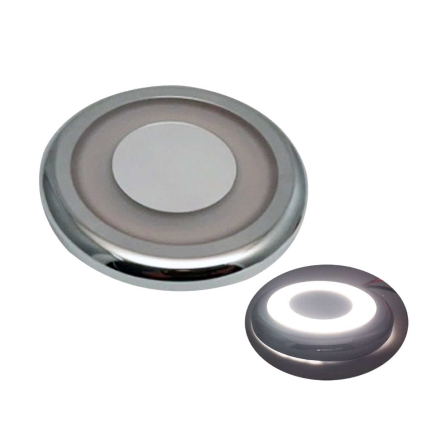 Pactrade Marine 1PCS Chrome LED Ceiling Interior Courtesy Light 10-30VDC 180LM