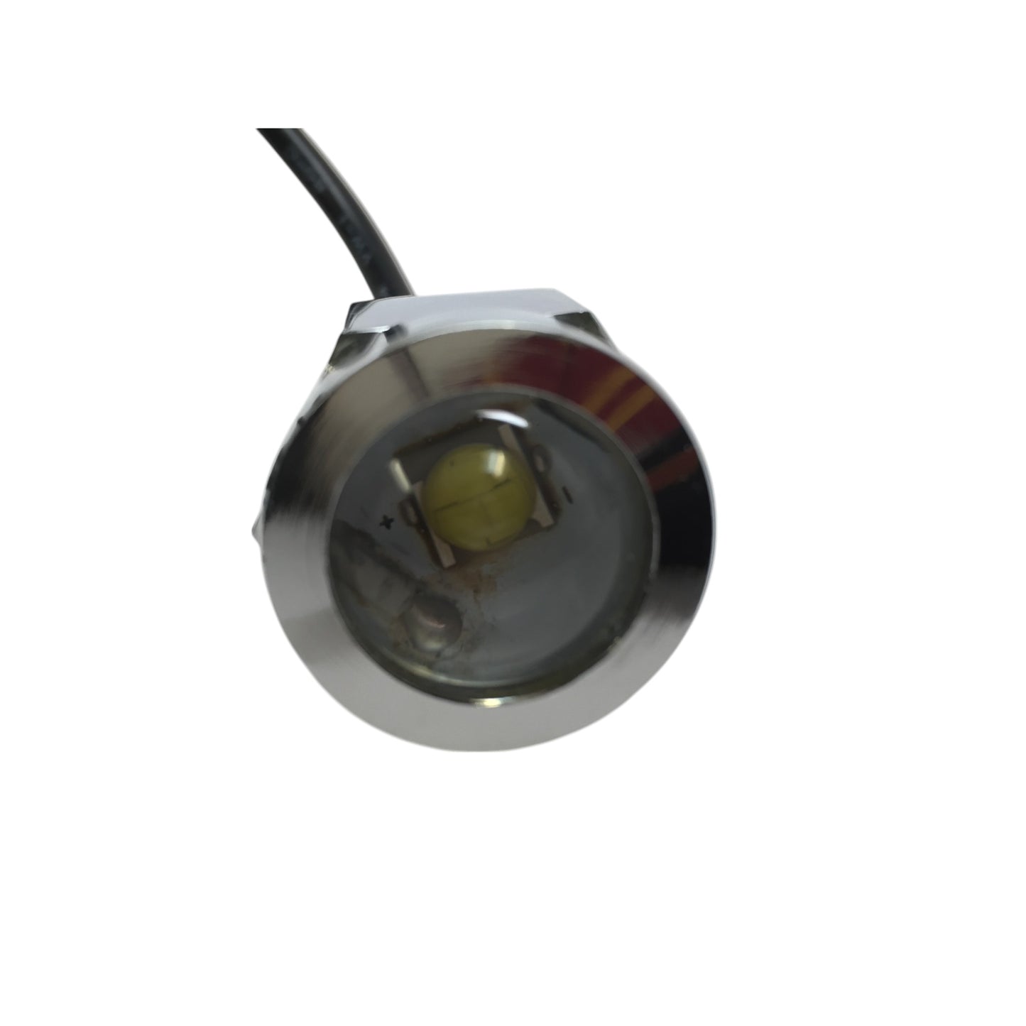 Pactrade Marine Boat Drain Plug 3W Blue LED Light Waterproof Chrome Brass 10-30VDC