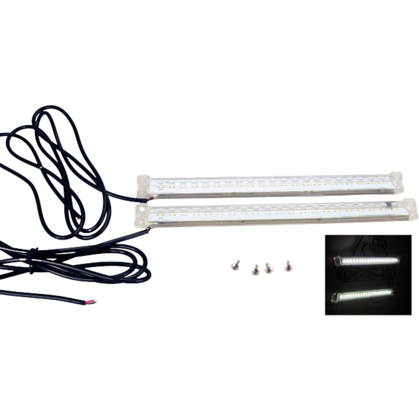 Pactrade Marine 2x 21 LED 12V Trim Tab Transom Light Bar White Boat Underwater
