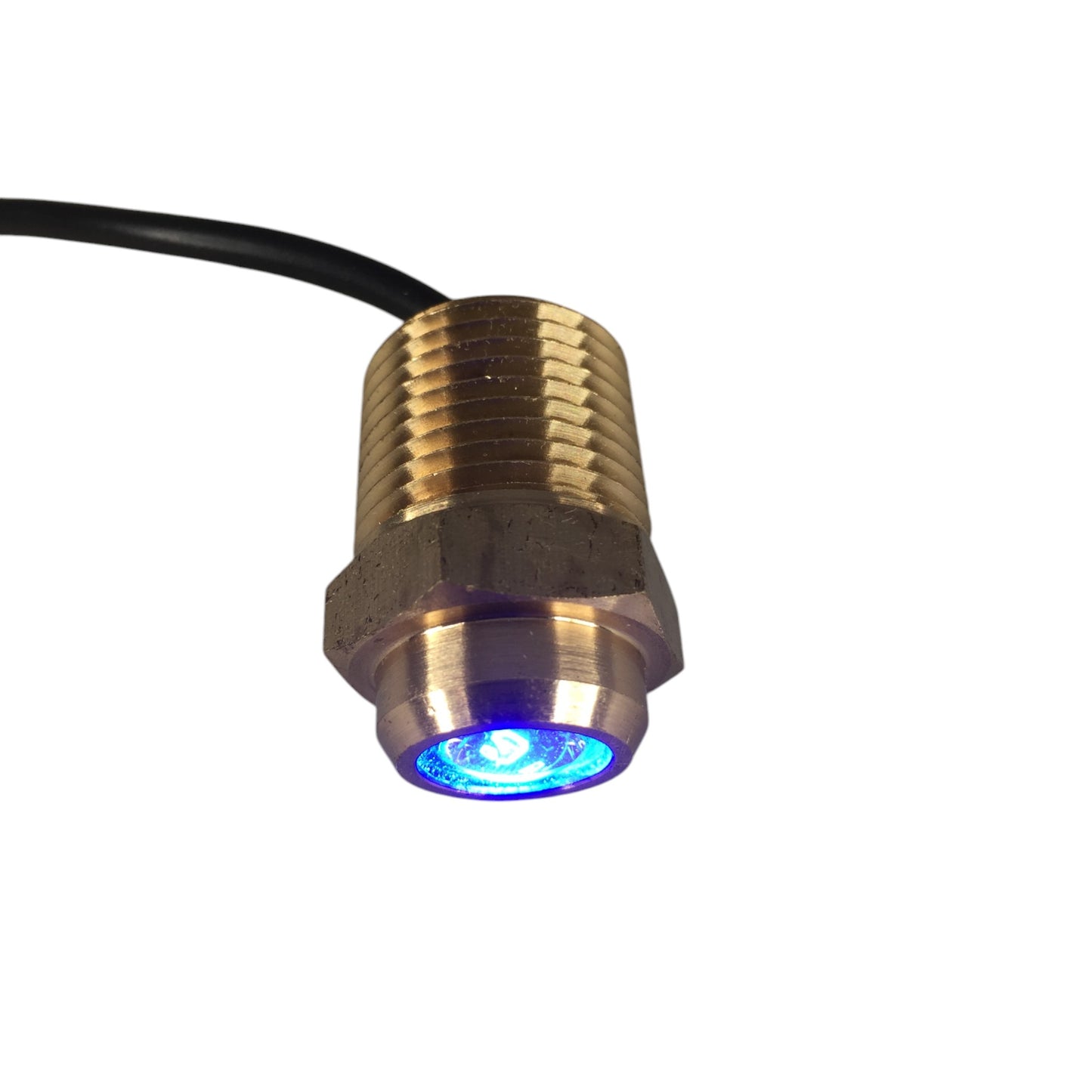 Pactrade Marine Boat 2 Blue LED Drain Plug 1/2" NPT Brass Underwater Light 12V
