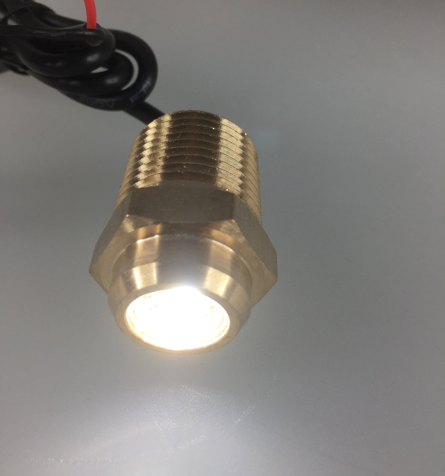 Pactrade Marine Boat 2 White LED Brass Drain Plug 1/2" NPT Underwater Light 12V