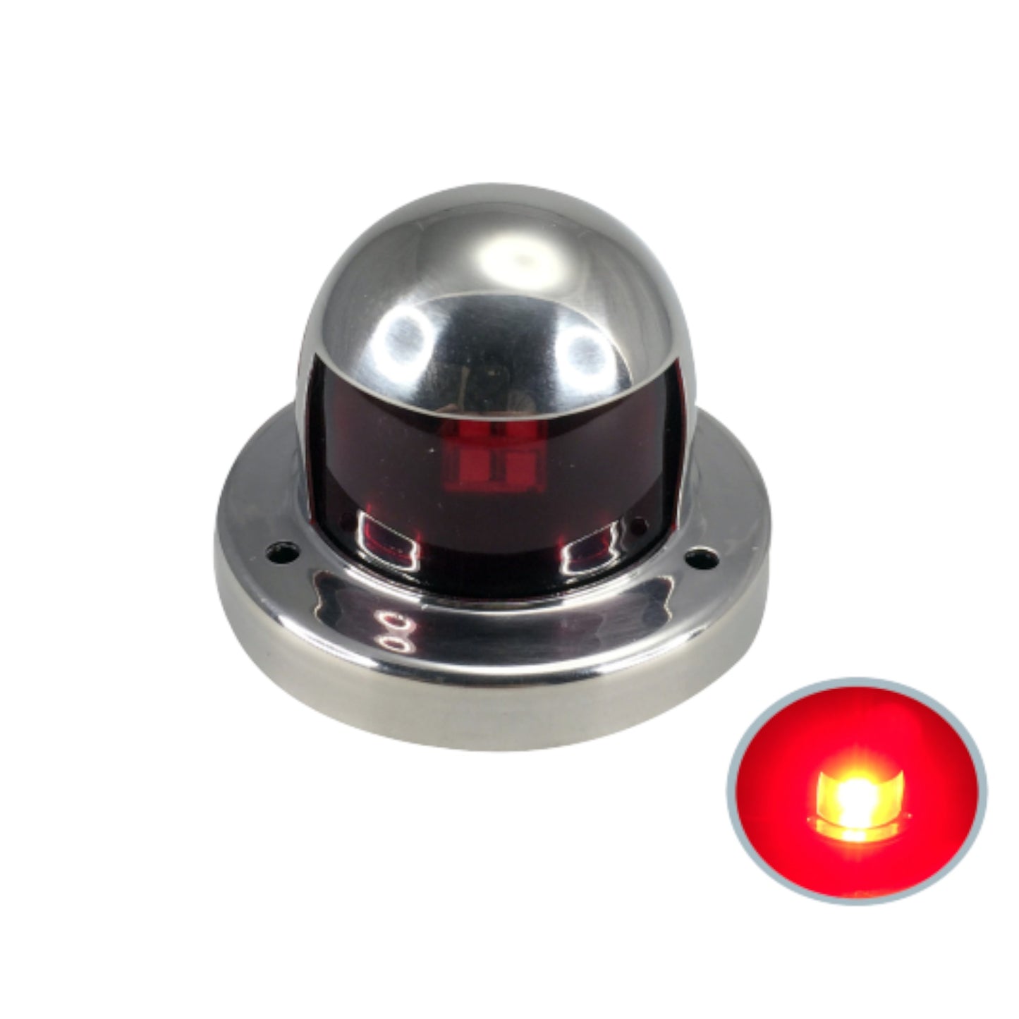 Pactrade Marine Boat Pontoon 8 LED S.S.316 Red Port Navigation Light 12V