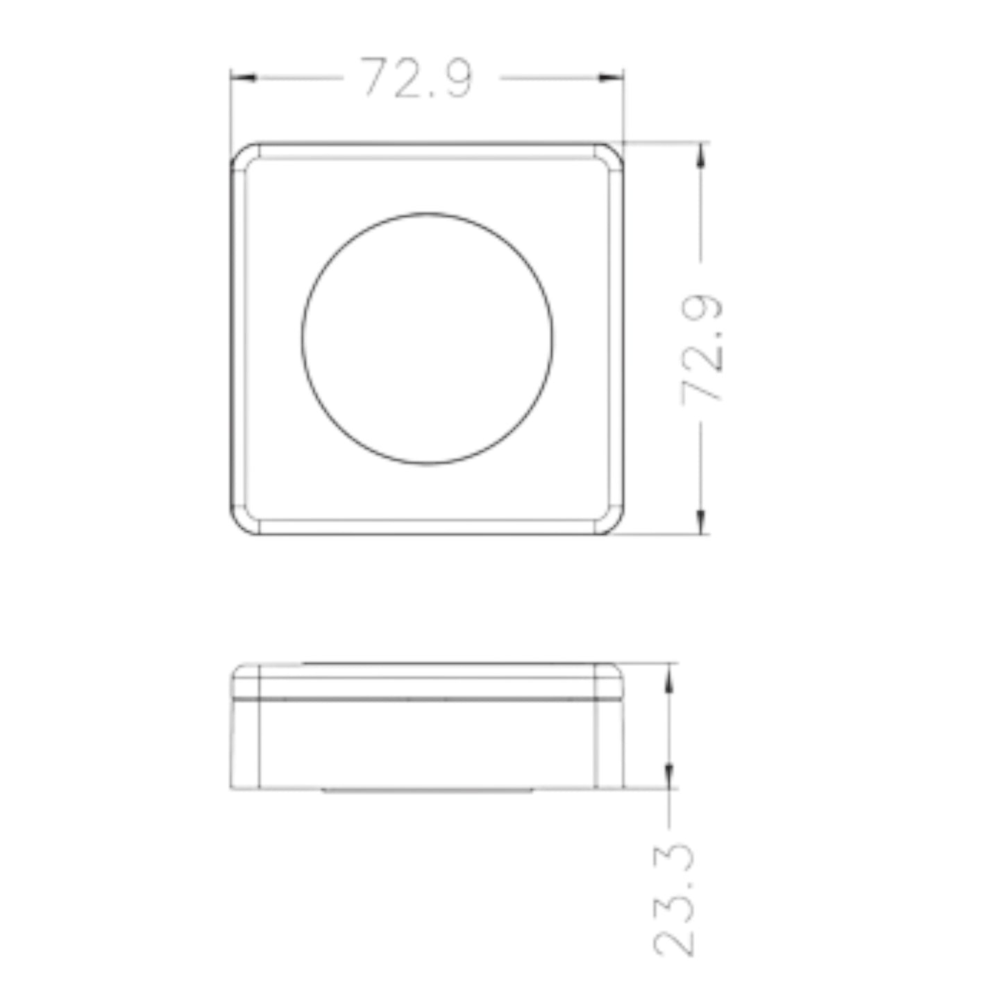 Pactrade Marine Boat RV LED High Power Ceiling Square Light Surface And Flush Mount