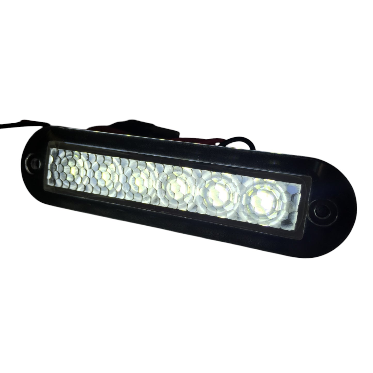 Pactrade Marine Boat White LED Strip Light 73LM Flush Mount 12V 1.2W IP67 4500K 3.9"X0.9"