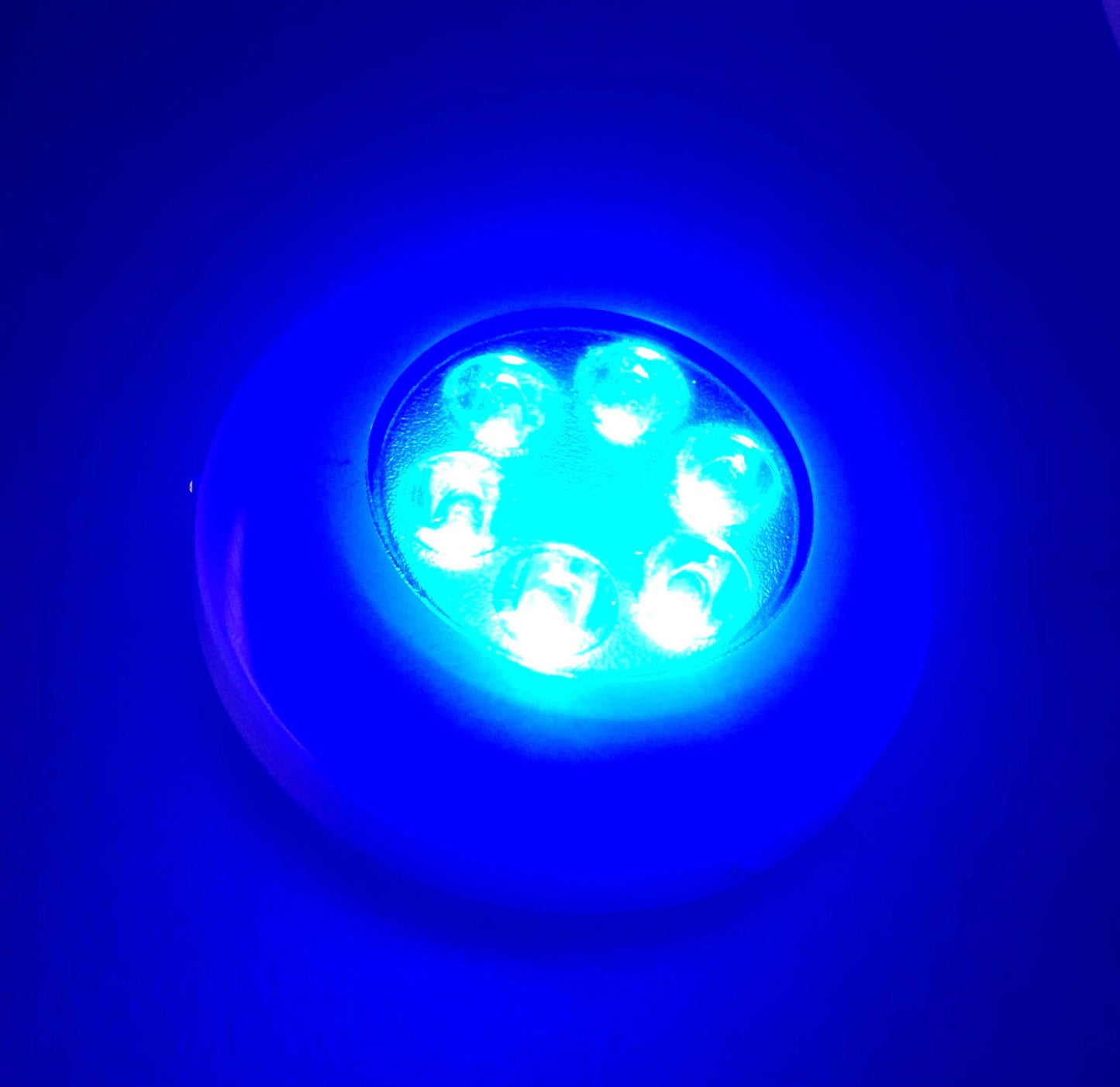 Pactrade Marine Super Bright Round Polymer Marine Blue Underwater Light Boat 6 LED 12W Fishing