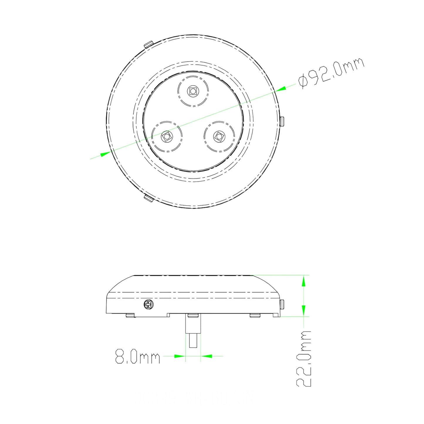 Pactrade Marine Super Bright Polymer Marine White Underwater Light Boat 3 LED 6W Fishing
