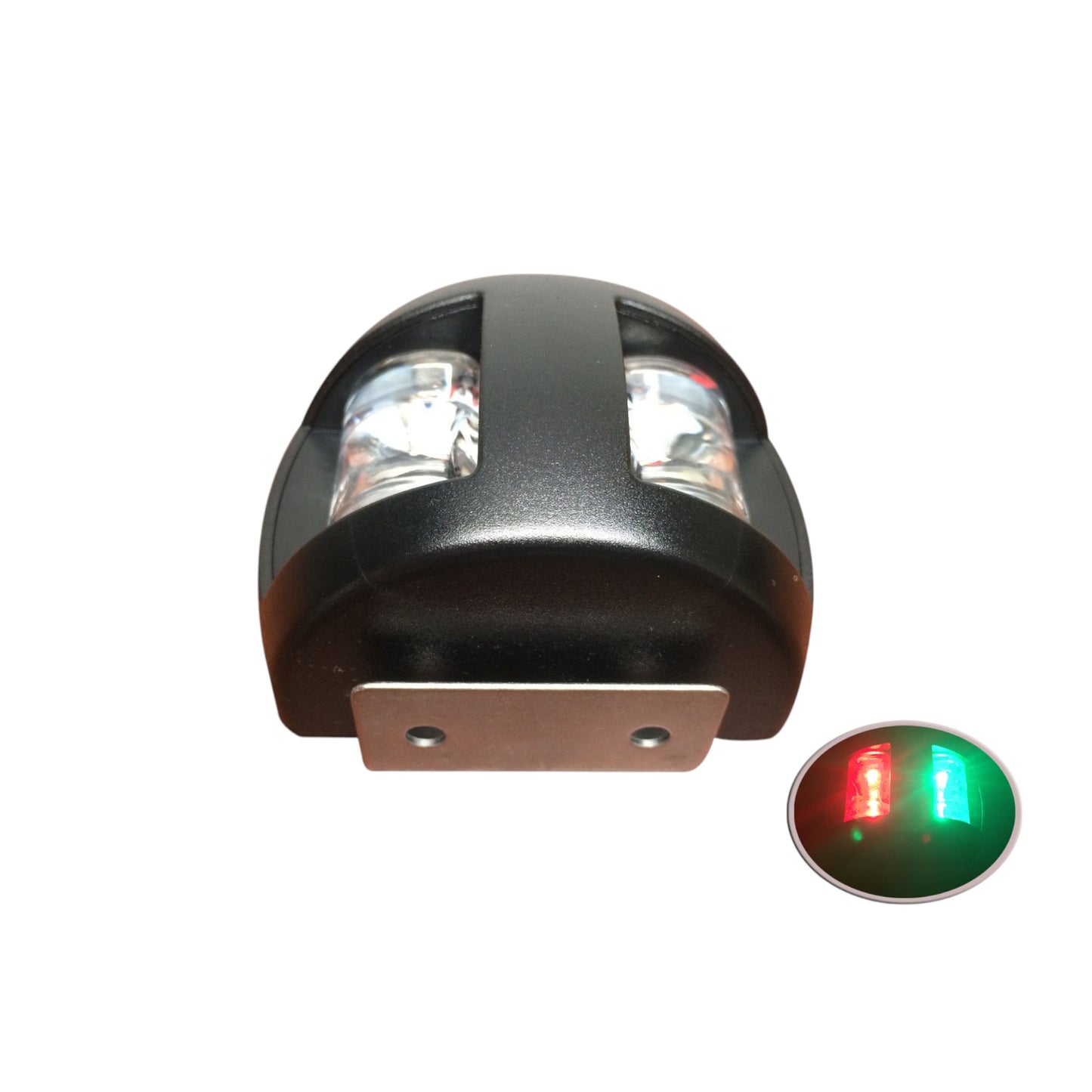 Pactrade Marine Boat Red & Green Combo Bow Navigation Light Black PC Housing 2NM 12V 2.3W