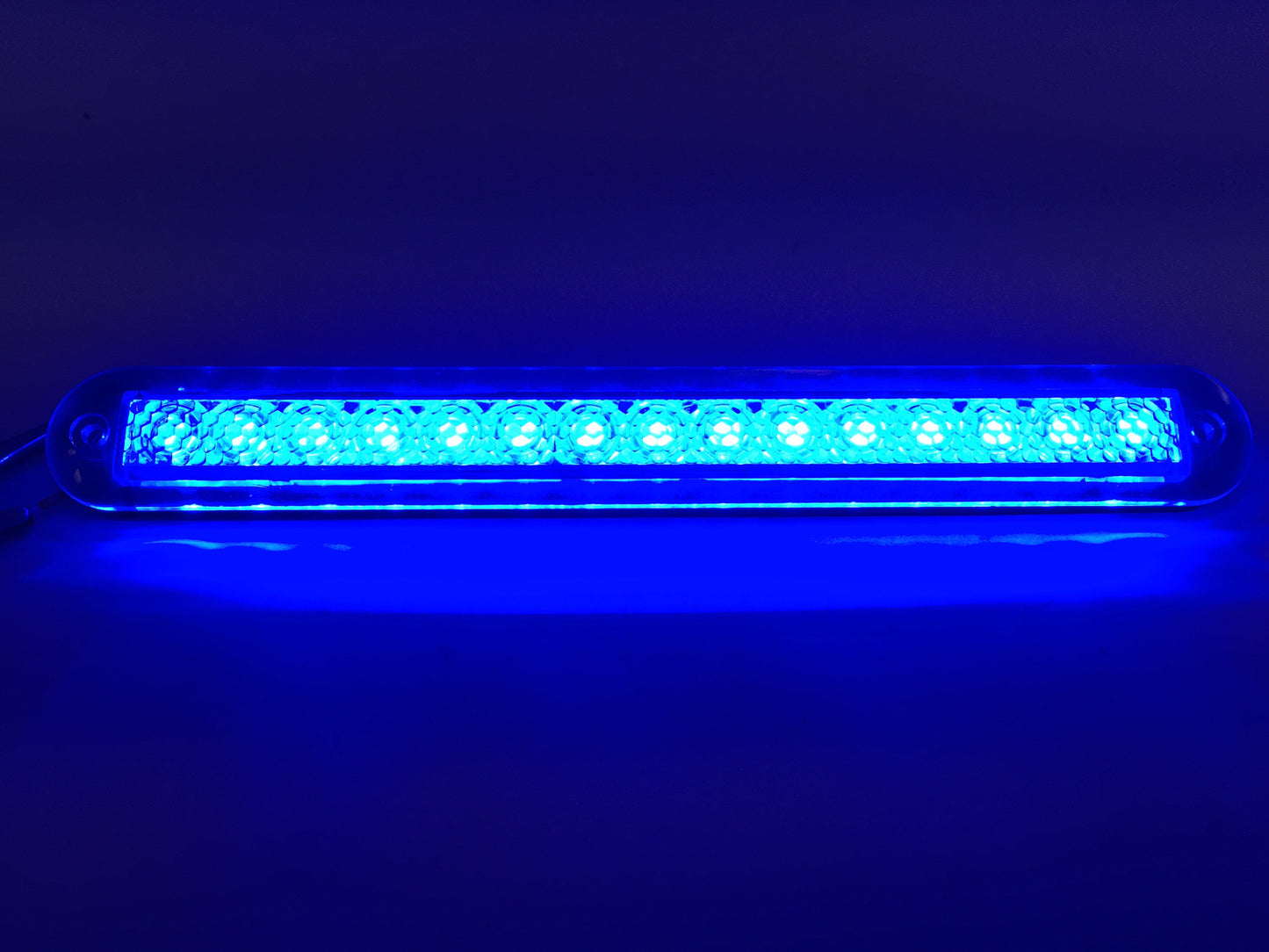 Pactrade Marine Boat Blue LED Strip Light 23LM Flush Mount 12V 3W IP67 4500K 7.9"X0.9"
